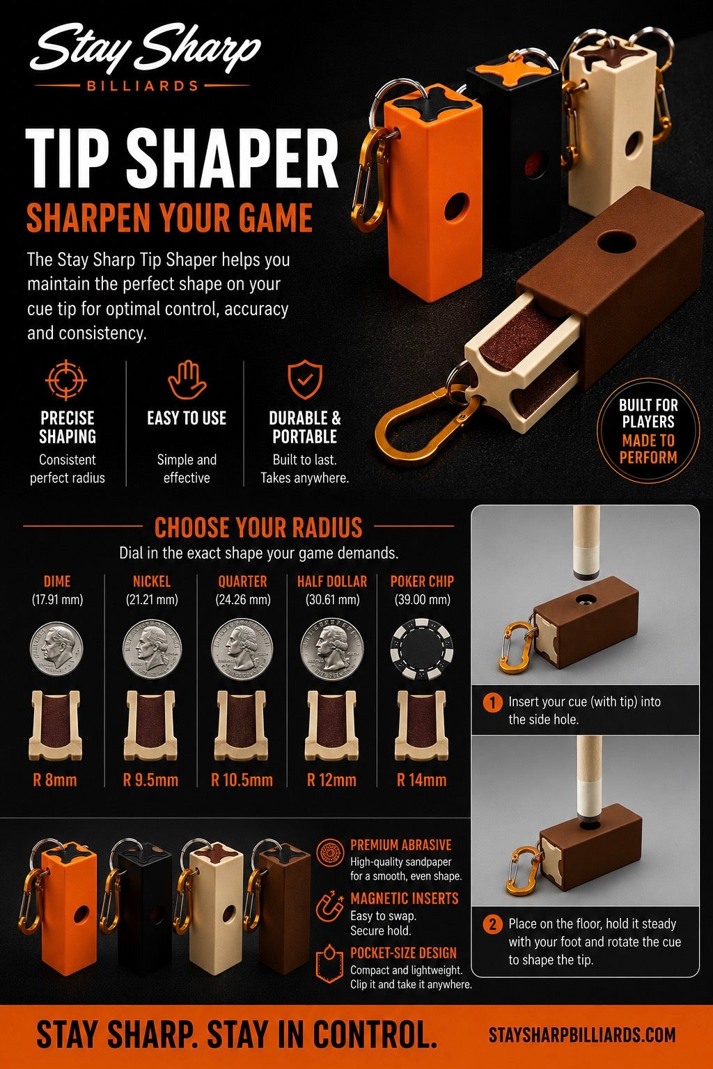 StaySharp Cue Tip Shaper